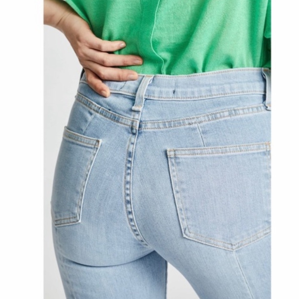 Veronica Beard Jackie 10” In Sky W/Fray Straight Leg Jeans Size 25 EUC - Picture 4 of 13